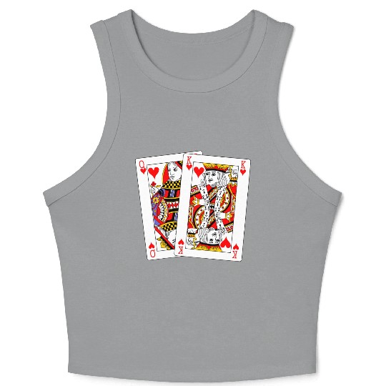 Queen and King of Hearts Crop Tank Top