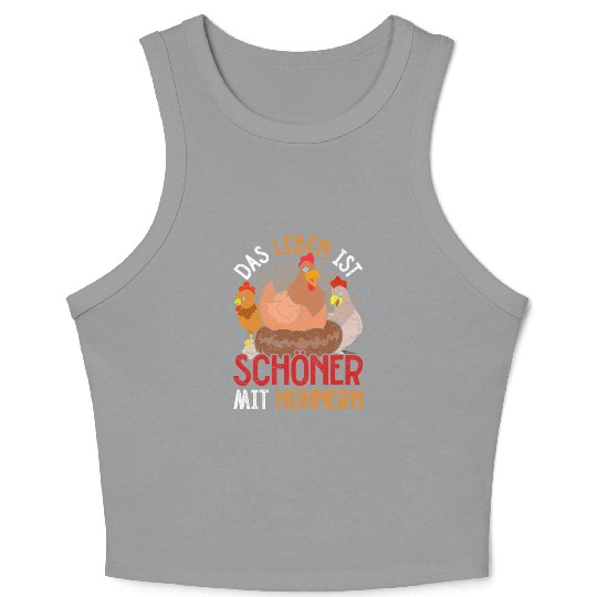 Life is more beautiful with chickens funny chicken Crop Tank Top