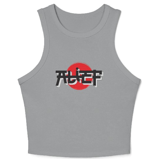 Alief Texas Japanese Hiragana Style W A T Houston Crop Tank Top