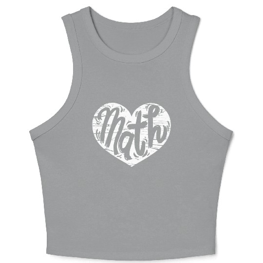 Math Heart Math Teacher He Crop Tank Top