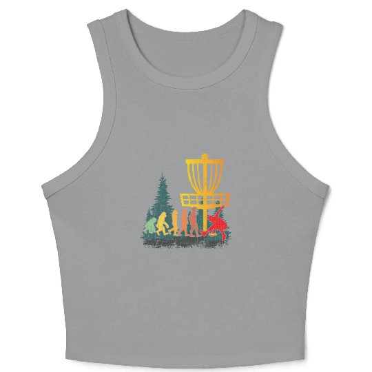 Disc Golf Evolution Of Disc Golfer Crop Tank Top