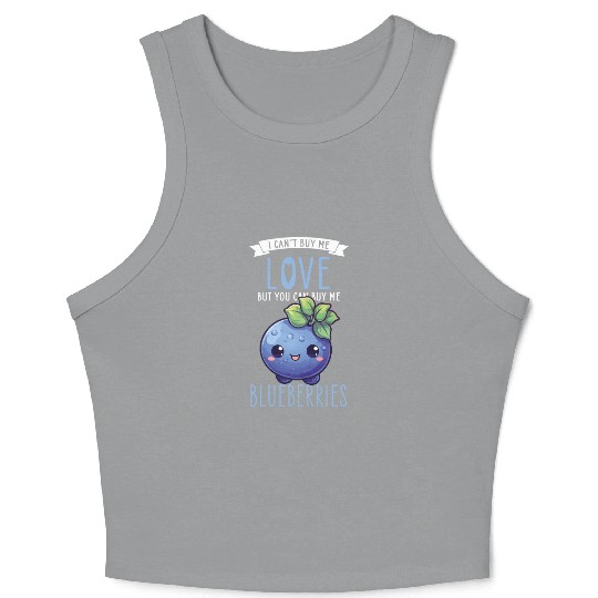Blueberries Kawaii Crop Tank Top