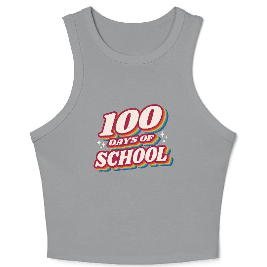 100 Days Of School Education Crop Tank Top