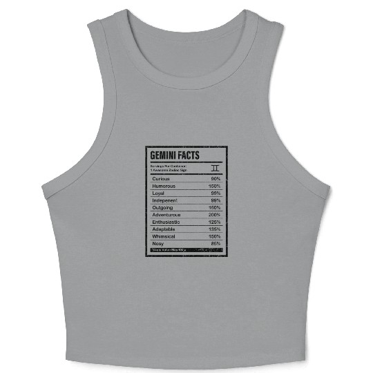 Gemini Facts For And Zodiac Crop Tank Top