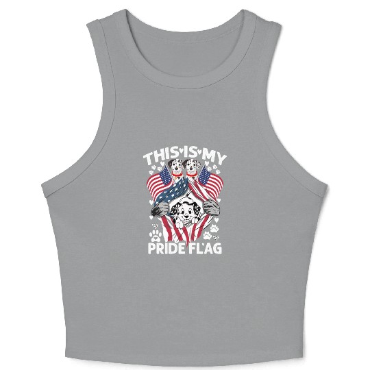 Dalmatian Pride Flag Crop Tank Top