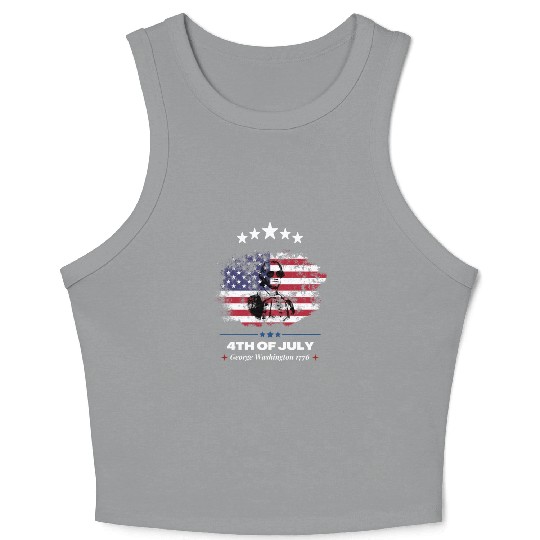 4th Of July Suck It England George Washington 1776 Crop Tank Top