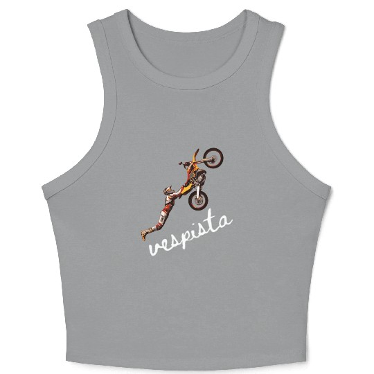 Vespista Vespa Biker Motorcycle Scooter For Him Fo Crop Tank Top