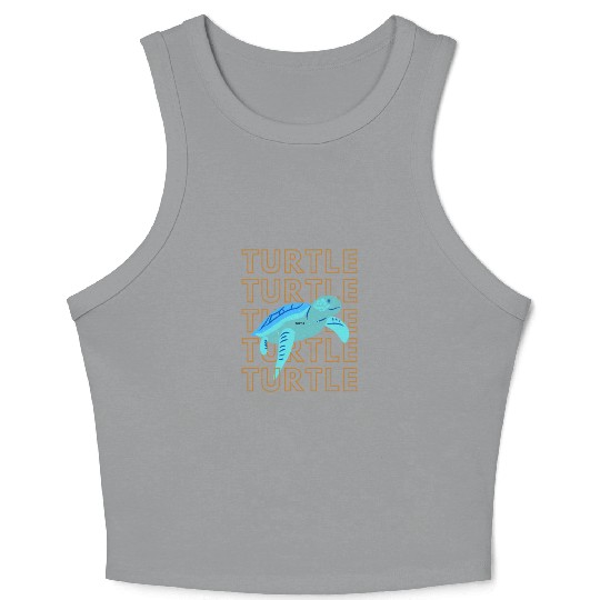 Sea Turtle Doodle Crop Tank Top