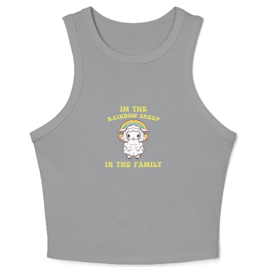 I'm The Rainbow Sheep Animal Lover LGBT Community Crop Tank Top