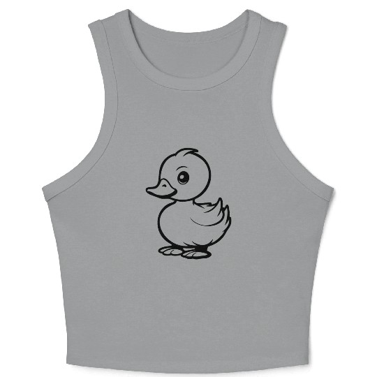Duck Bird Nature Pond Crop Tank Top