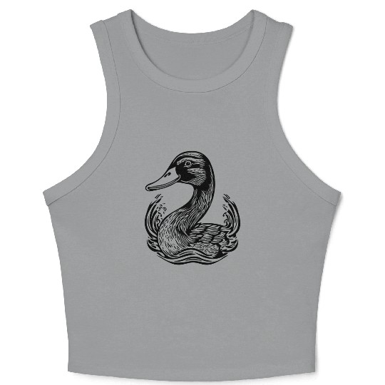 Duck Bird Nature Pond Crop Tank Top