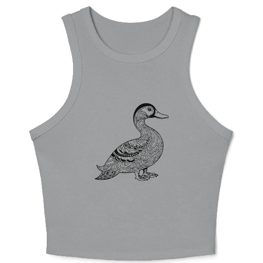 Duck Bird Nature Pond Crop Tank Top