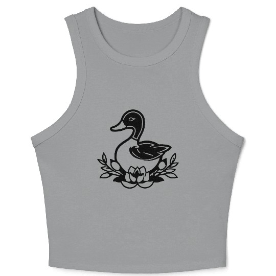 Duck Bird Nature Pond Crop Tank Top