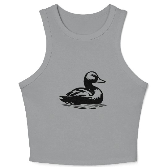 Duck Bird Nature Pond Crop Tank Top
