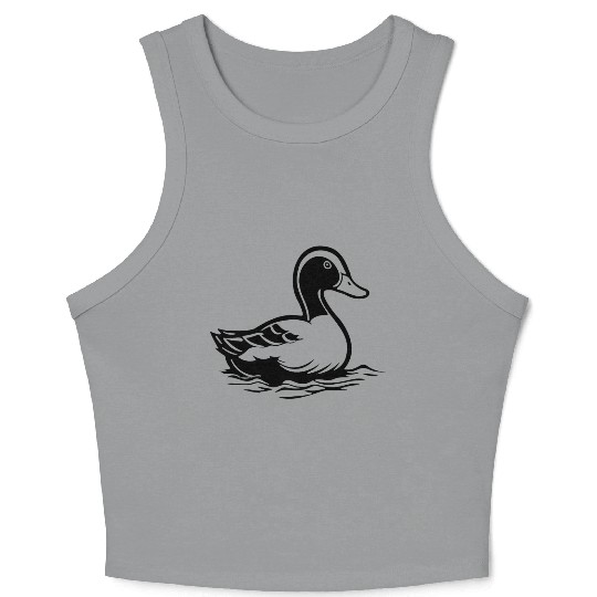 Duck Bird Nature Pond Crop Tank Top