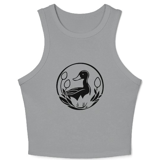 Duck Bird Nature Pond Crop Tank Top