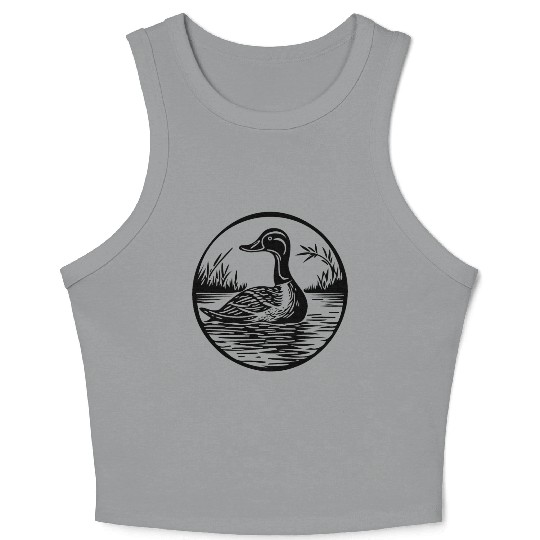 Duck Bird Nature Pond Crop Tank Top