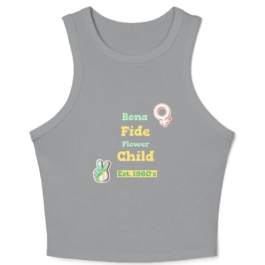 DESIGNBona Fide Flower Child Est 1960s Crop Tank Top