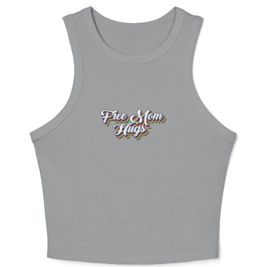 Free Mom Hugs LGBTQ Rainbow LGBTQ Free Mom Hugsfre Crop Tank Top