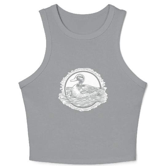 Duck Bird Nature Pond Crop Tank Top