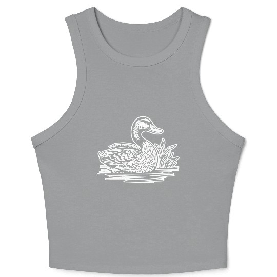 Duck Bird Nature Pond Crop Tank Top
