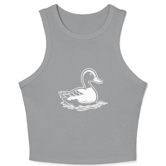 Duck Bird Nature Pond Crop Tank Top