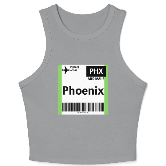 airplane ticket phoenix Crop Tank Top