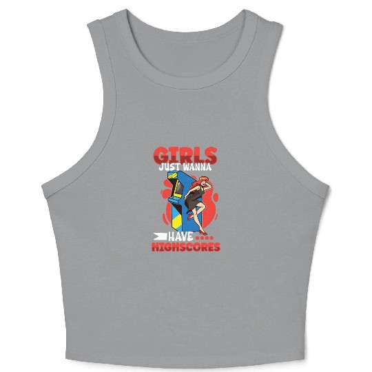 Pinball Machine Pinball Player Funny Pinball Crop Tank Top