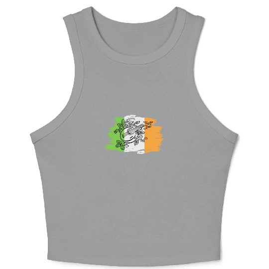 Irish Bouzouki Instrument Greek Crop Tank Top