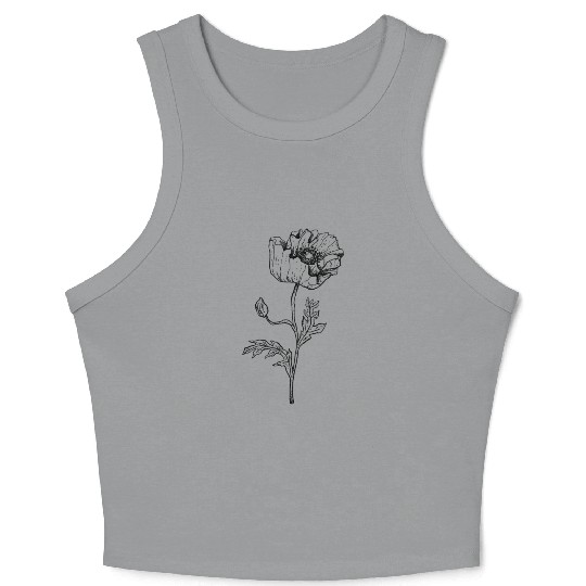 Poppy Wildflower Crop Tank Top