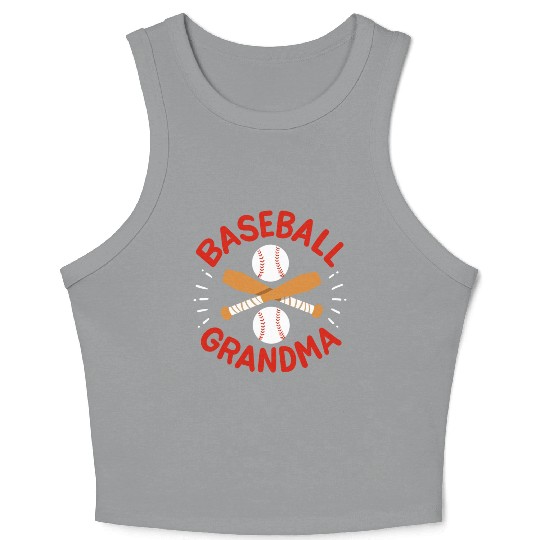 Baseball Grandma nature Crop Tank Top