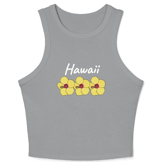 Hawaii Hibiscus State Flower Crop Tank Top