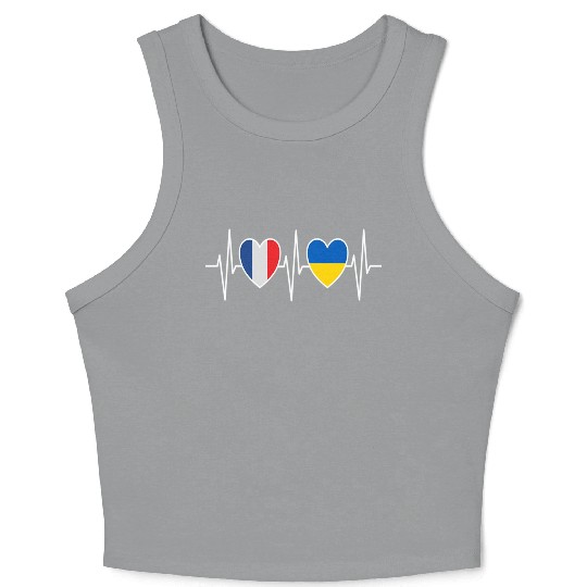 France T ShirtFrance And Ukraine Crop Tank Top