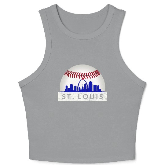 Saint Louis Red Cardinal Dress Hometown Skyline Gi Crop Tank Top