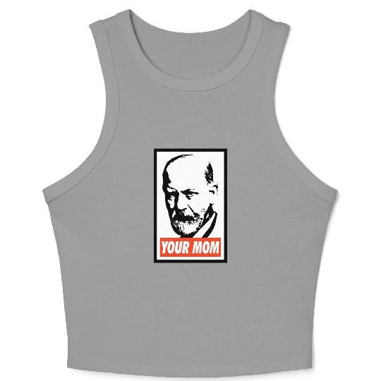 Sigmund Freud Your Mom Crop Tank Top