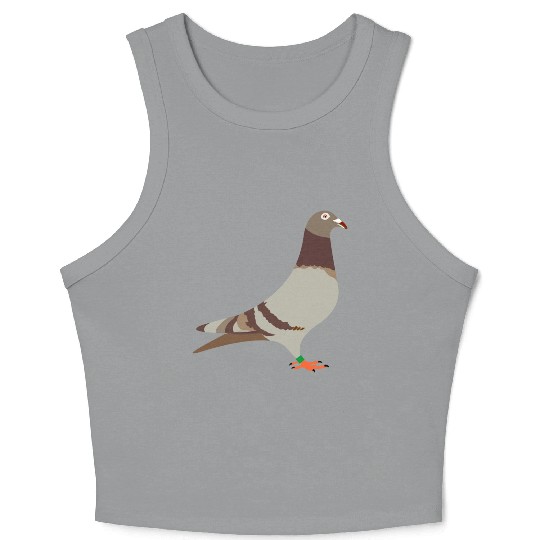 Red brown racing pigeon logo for racing pigeon ent Crop Tank Top