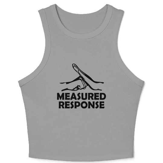 Measured Response dark green Crop Tank Top