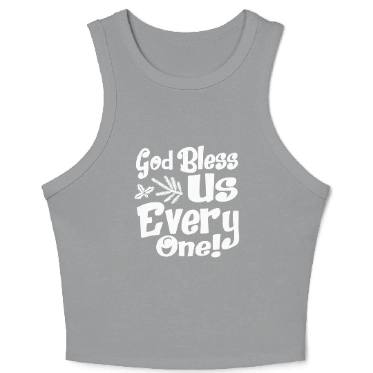 A Christmas Carol Charles Dickens God Bless Us Crop Tank Top