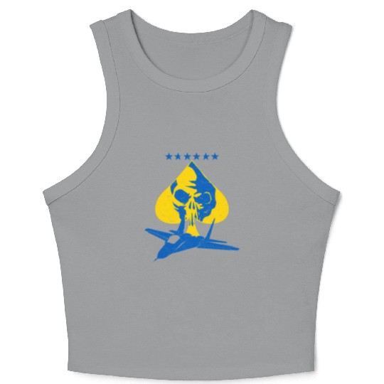 The Ghost Of Kyiv Kiev Ukraine Ace Fighter Pilot Crop Tank Top