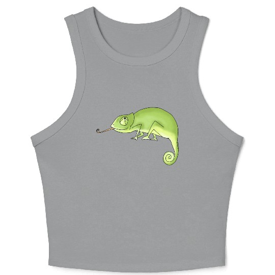 Green Chameleon Crop Tank Top