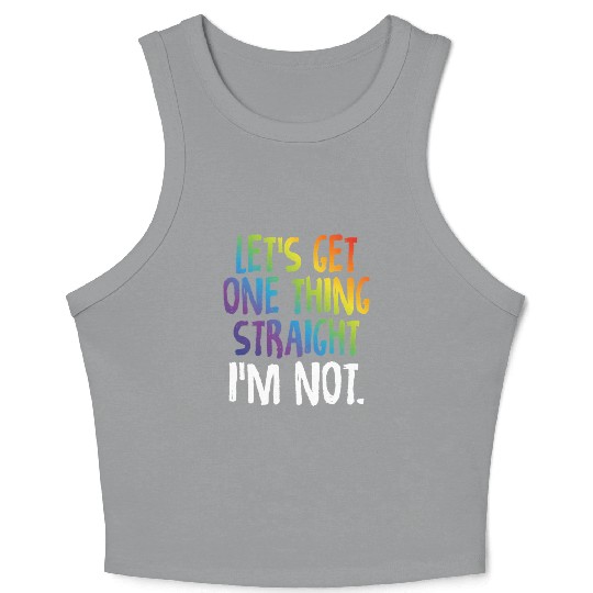 Lgbtq Rainbow Pride Not Straight Gay Lesbian Crop Tank Top