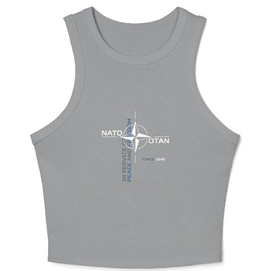 Peace And Freedom Otan Nato Crop Tank Top