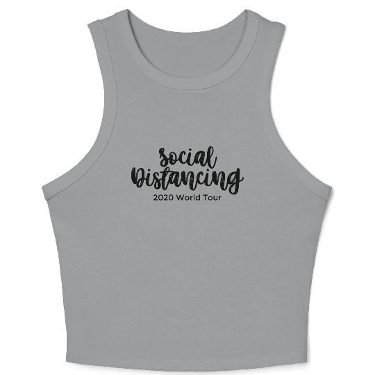 Social Distancing 2020 World Tour black hipster Crop Tank Top