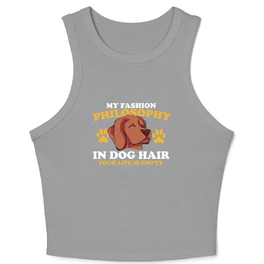 Philosophy Dog Hair Teacher Poetry Science Book Crop Tank Top