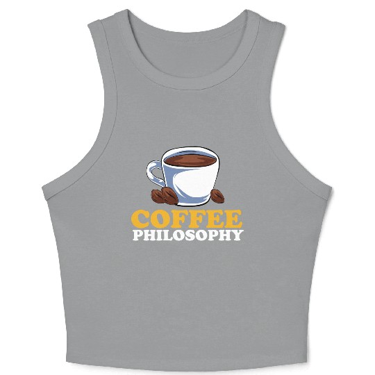 Coffee Philosophy Teacher Poetry Science Coffee Crop Tank Top
