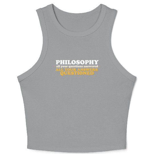 Philosophy Teacher Poetry Reading Book Science Crop Tank Top