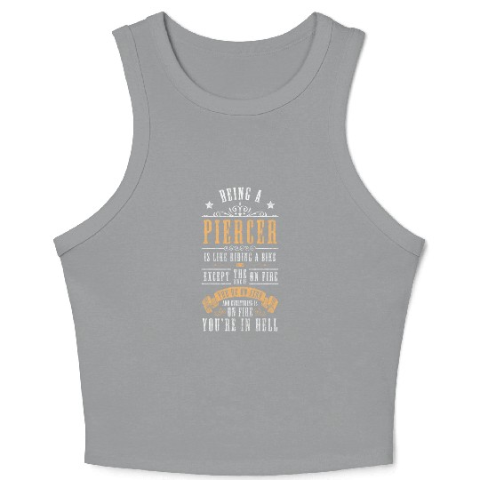 Piercer Tattoo Ring Crop Tank Top