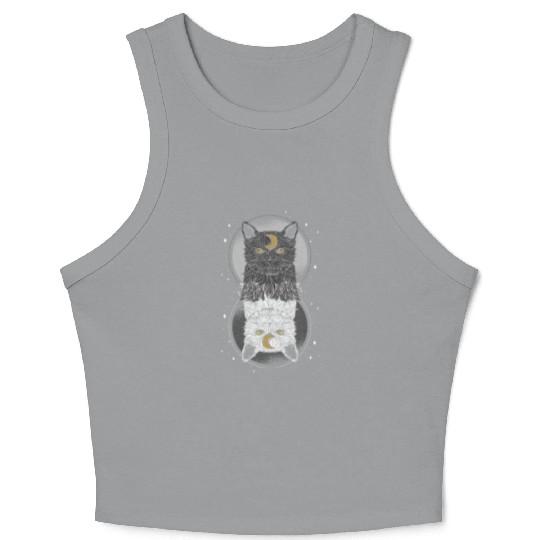 As Above so Below Cat Crop Tank Top