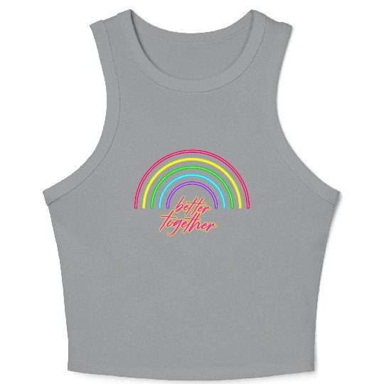 Better Together Neon Rainbow vintage Crop Tank Top