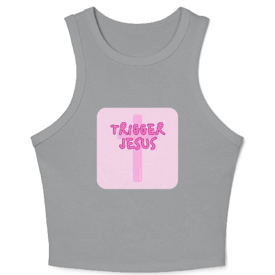 Trigger Jesus Affirmation By Abby Anime(c) Crop Tank Top